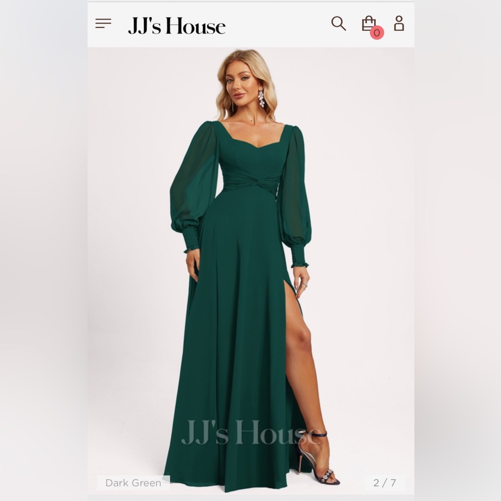 Dark Green Bridesmaid Dress. JJ House.